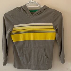 Gray and Yellow Striped Kids Hoodie tshirt
